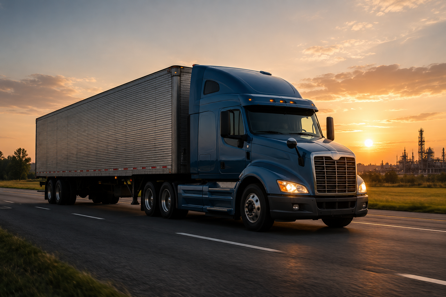 Hazmat carrier compliance review with tractor trailer
