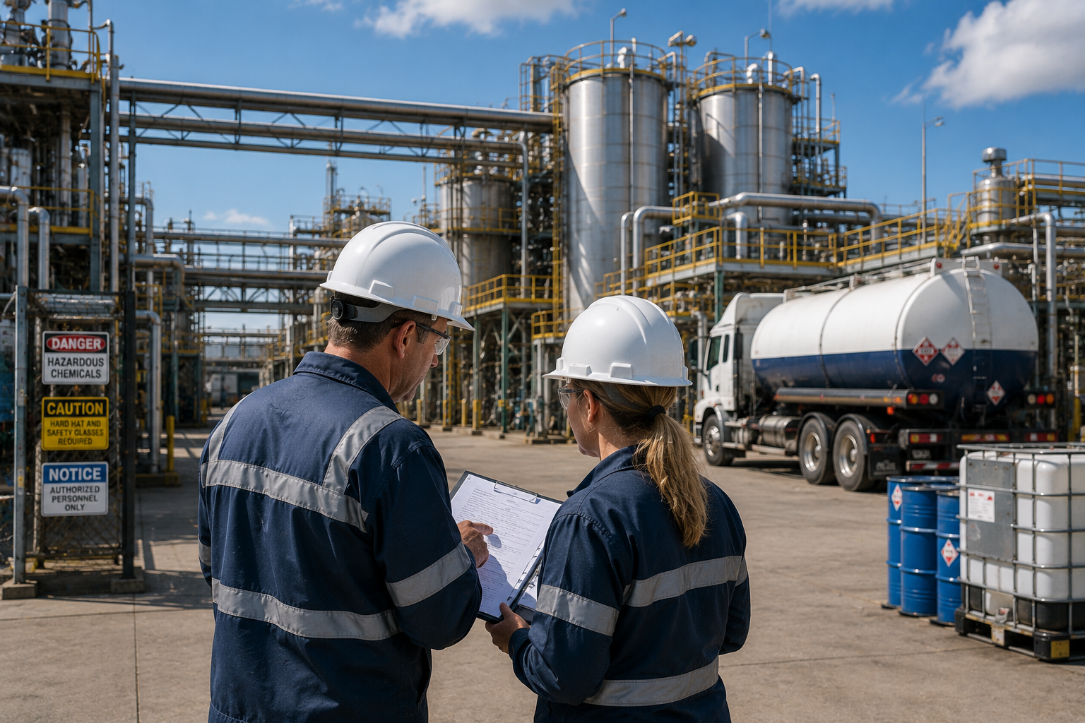 Industrial facility for hazmat due diligence review