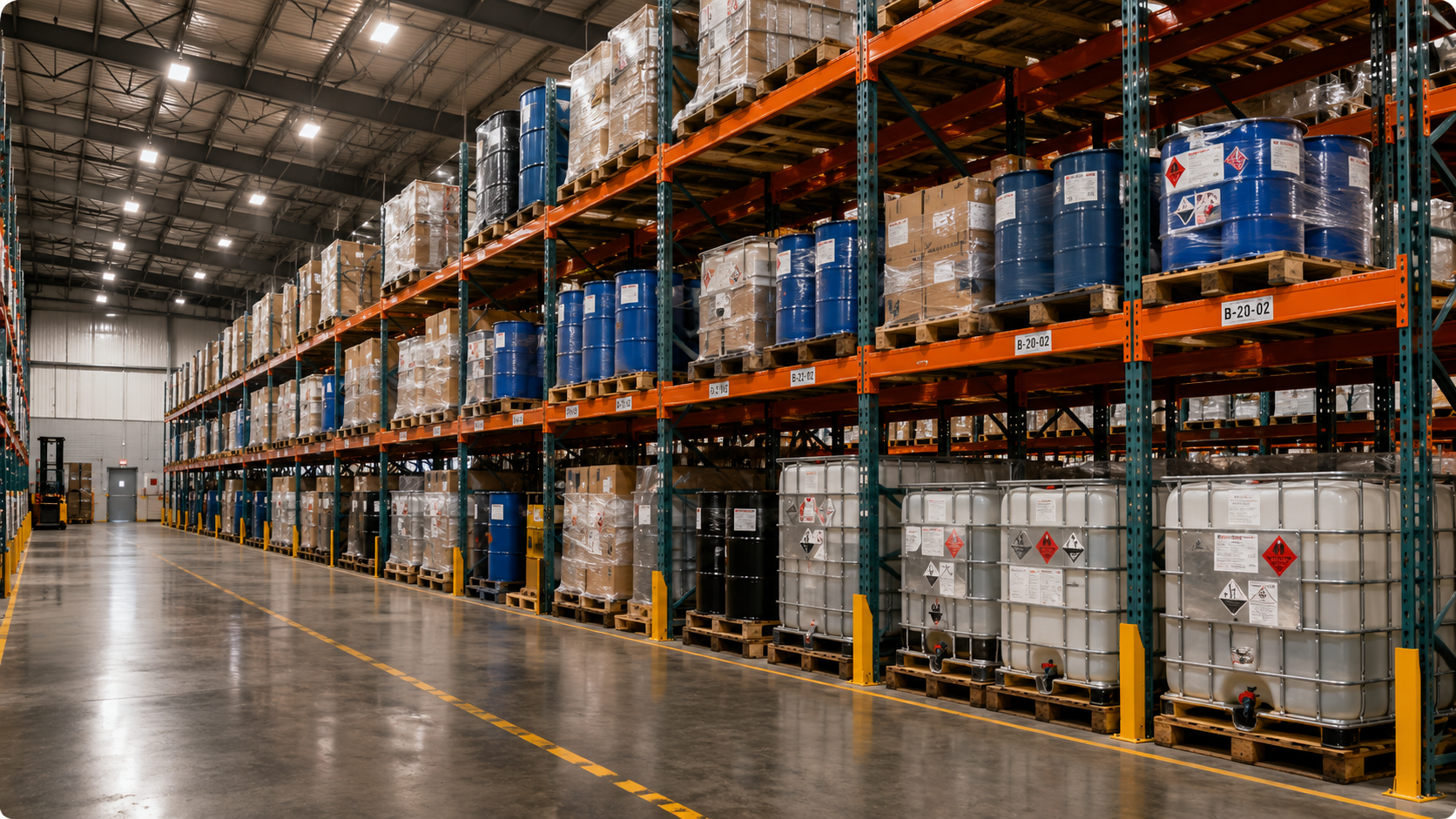 Warehouse inspection for hazmat insurance risk assessment