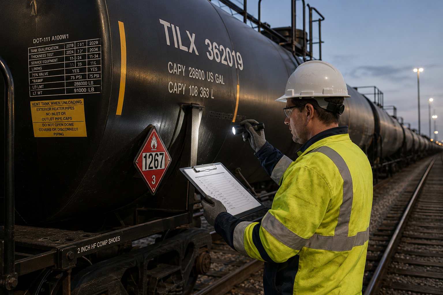 Rail tank cars used in hazmat transportation